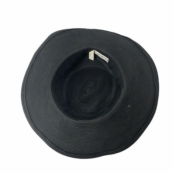 Jessica McClintock Black Floppy Beach Hat Jeweled - Picture 3 of 5